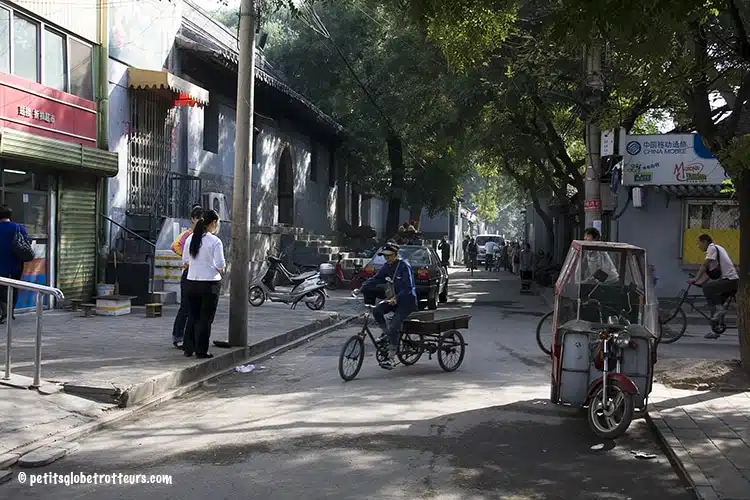 Hutongs Pékin avec bébé