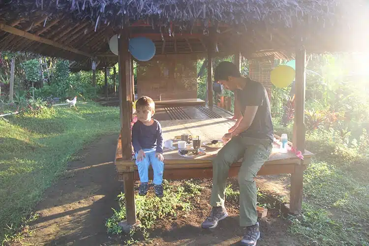 Rinjani avec enfant
