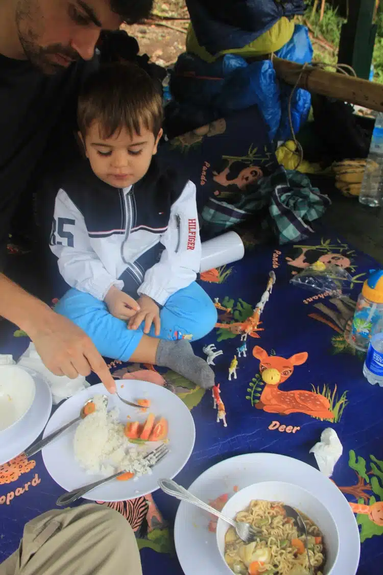 Rinjani avec enfant
