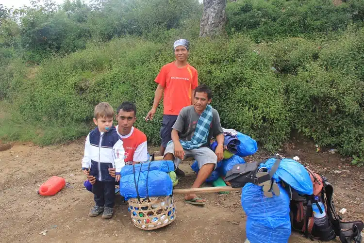 Rinjani avec enfant