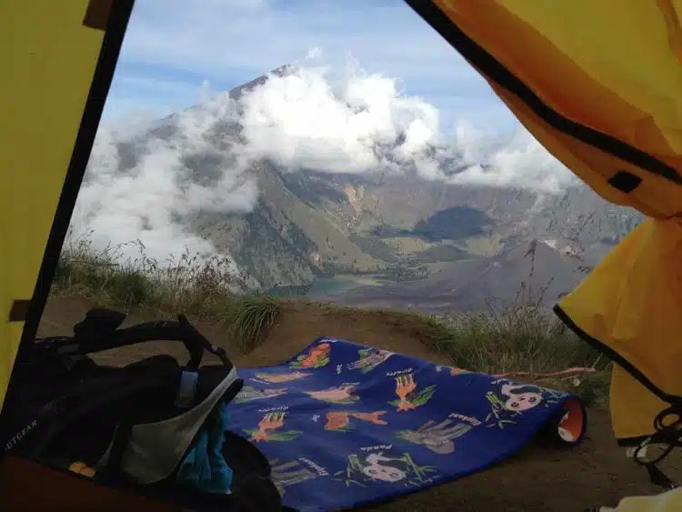 Rinjani avec enfant