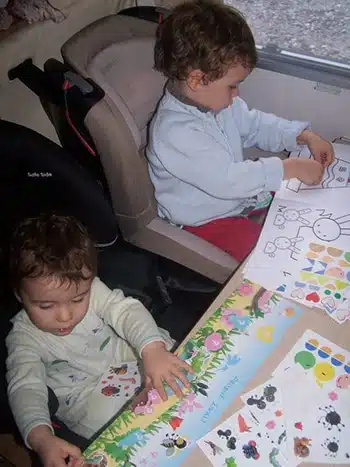 camping-car avec des enfants