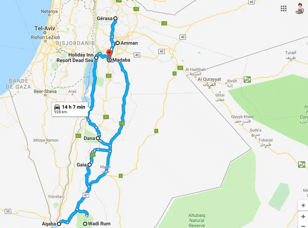 itin&eacute;raire jordanie en famille