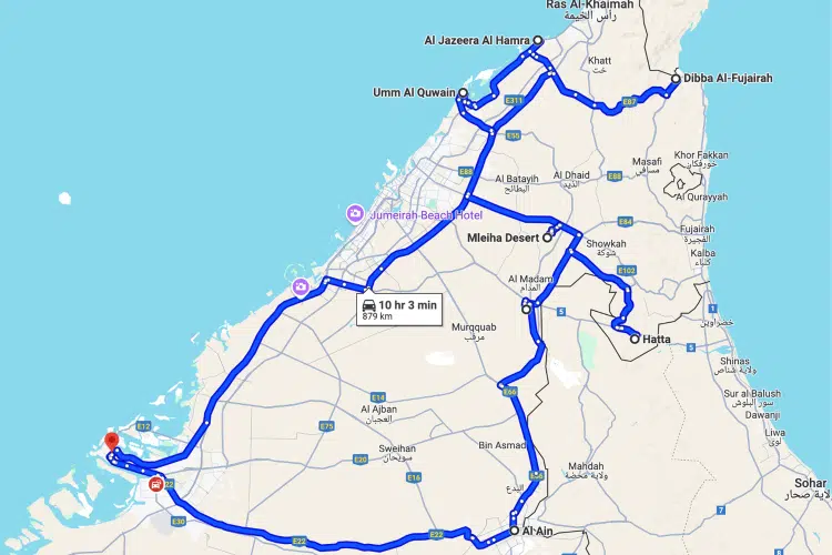 circuit de 7 jours aux Emirats en dehors de Dubai et Abu Dhabi